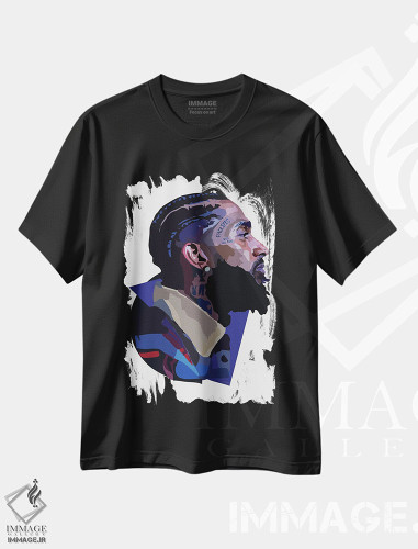 تیشرت طرح دار نیپسی هاسل، تزئینی اثر آنا مک کی | فروشگاه ایماژ