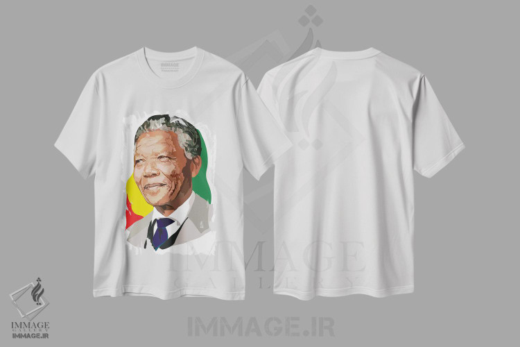تیشرت طرح دار نلسون ماندلا، تزئینی اثر آنا مک کی | immage.ir