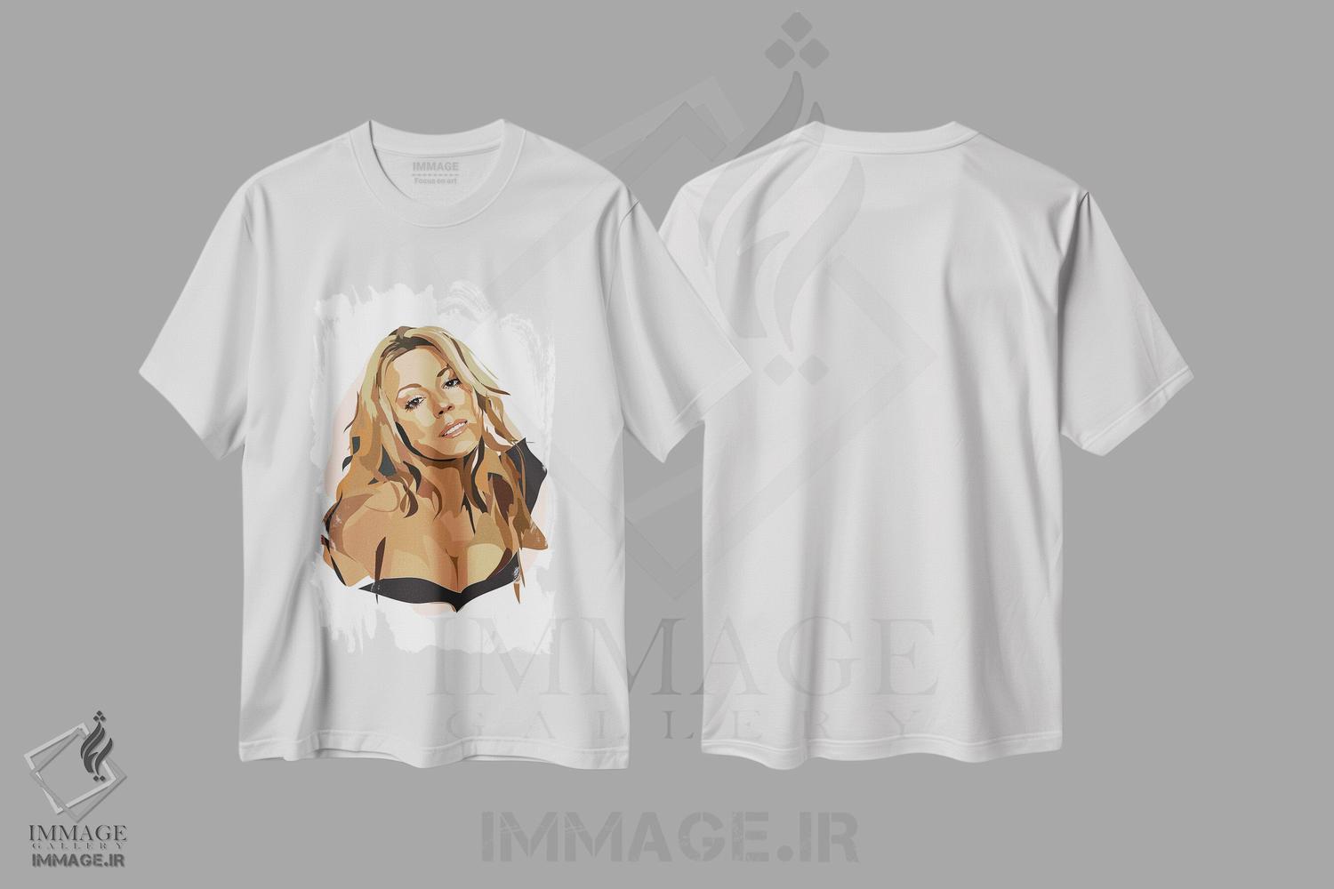 تیشرت طرح دار ماریا کری، تزئینی اثر آنا مک کی | immage.ir