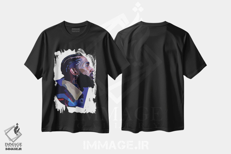 تیشرت طرح دار نیپسی هاسل، تزئینی اثر آنا مک کی | فروشگاه ایماژ