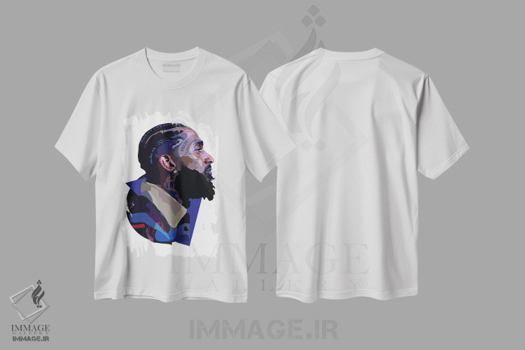 تیشرت طرح دار نیپسی هاسل، تزئینی اثر آنا مک کی | immage.ir