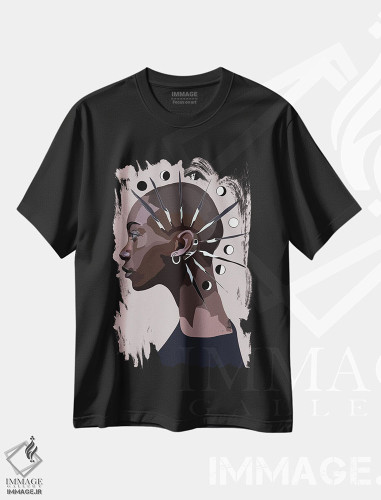 تیشرت طرح دار او با چرخه ها زندگی می کند، هنر آمریکایی آفریقایی تبار اثر آنا مک کی | فروشگاه ایماژ