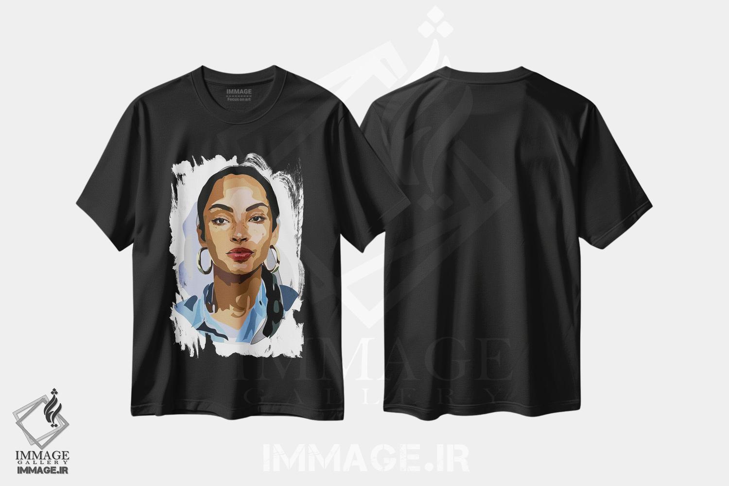 تیشرت طرح دار شاده، تزئینی اثر آنا مک کی | فروشگاه ایماژ