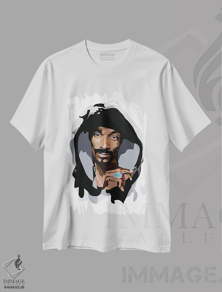 تیشرت طرح دار اسنوپ داگ، تزئینی اثر آنا مک کی | immage.ir