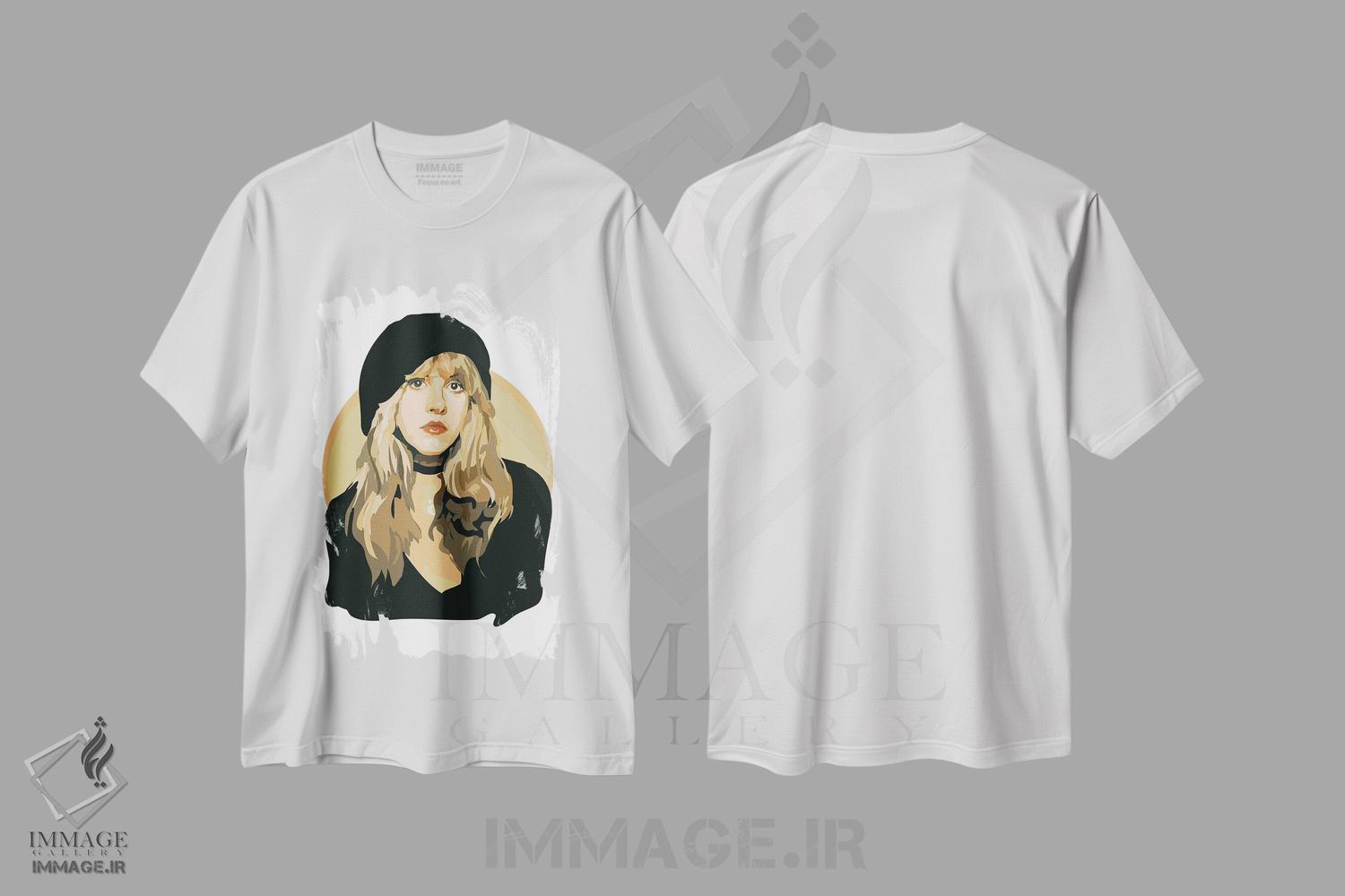تیشرت طرح دار استیوی نیکس، تزئینی اثر آنا مک کی | immage.ir