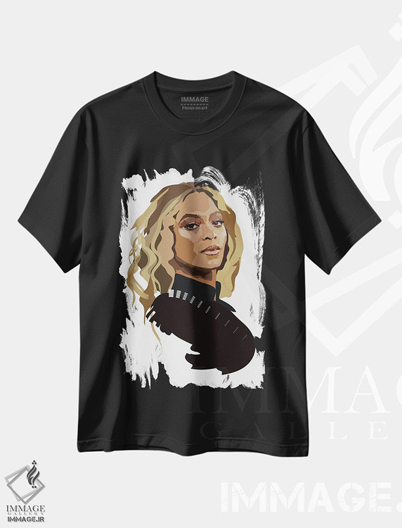 تیشرت طرح دار بیانسه، هنر آمریکایی آفریقایی تبار اثر آنا مک کی | فروشگاه ایماژ