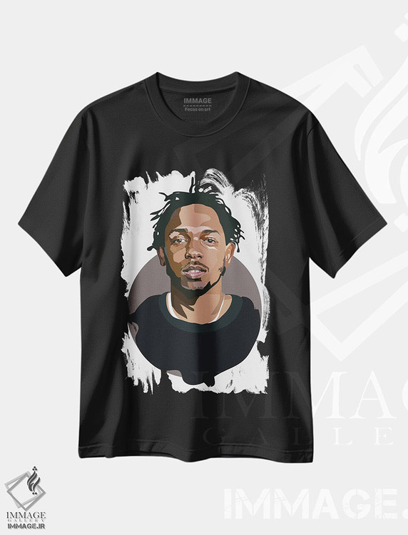 تیشرت طرح دار کندریک لامار، هنر آمریکایی آفریقایی تبار اثر آنا مک کی | فروشگاه ایماژ