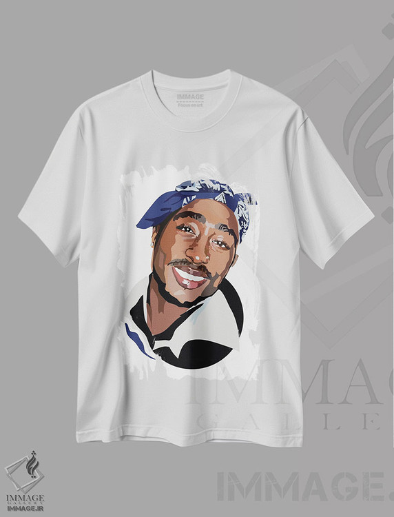 تیشرت طرح دار توپاک، هنر آمریکایی آفریقایی تبار اثر آنا مک کی | immage.ir