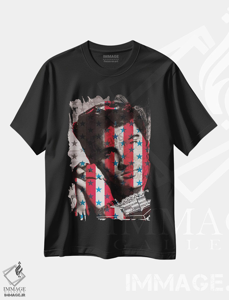 تیشرت طرح دار اشرافیت آمریکایی، هنر دیجیتال اثر فایو بای فایو کالکتیو | فروشگاه ایماژ