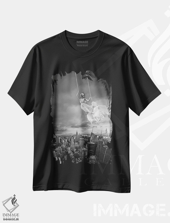 تیشرت طرح دار تاب، مدیوم اثر تاتیانا آم رِین | فروشگاه ایماژ