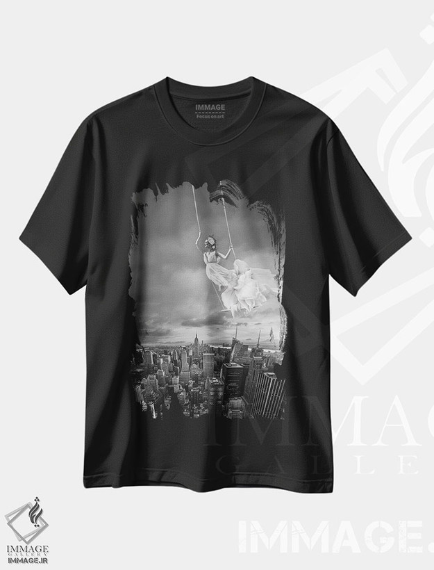 تیشرت طرح دار تاب، مدیوم اثر تاتیانا آم رِین | فروشگاه ایماژ