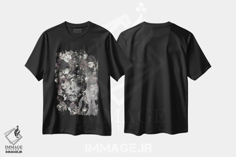 تیشرت طرح دار بهار II، عکاسی دو نوردهی اثر تاتیانا آم رِین | فروشگاه ایماژ