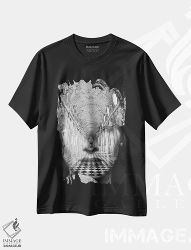 تیشرت طرح دار آلکاثار، عکاسی سیاه و سفید اثر تاتیانا آم رِین | فروشگاه ایماژ