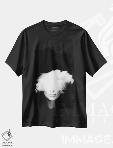 تیشرت طرح دار سر در ابرها، عکاسی دو نوردهی اثر تاتیانا آم رِین | فروشگاه ایماژ