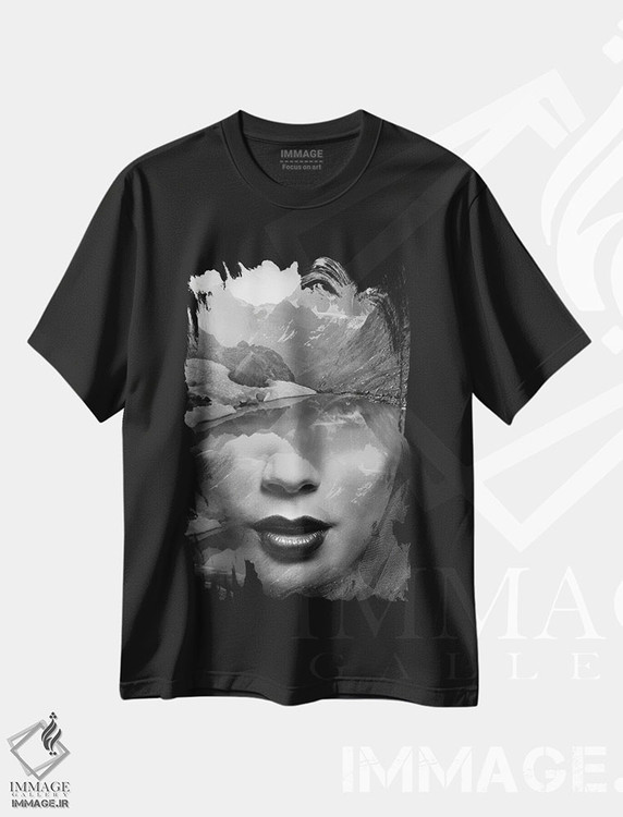 تیشرت طرح دار بانوی کوهستان، عکاسی دو نوردهی اثر تاتیانا آم رِین | فروشگاه ایماژ
