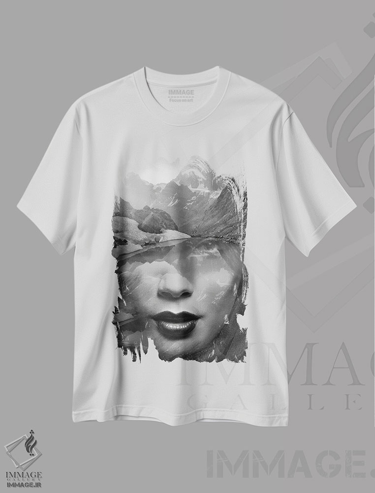 تیشرت طرح دار بانوی کوهستان، عکاسی دو نوردهی اثر تاتیانا آم رِین | immage.ir