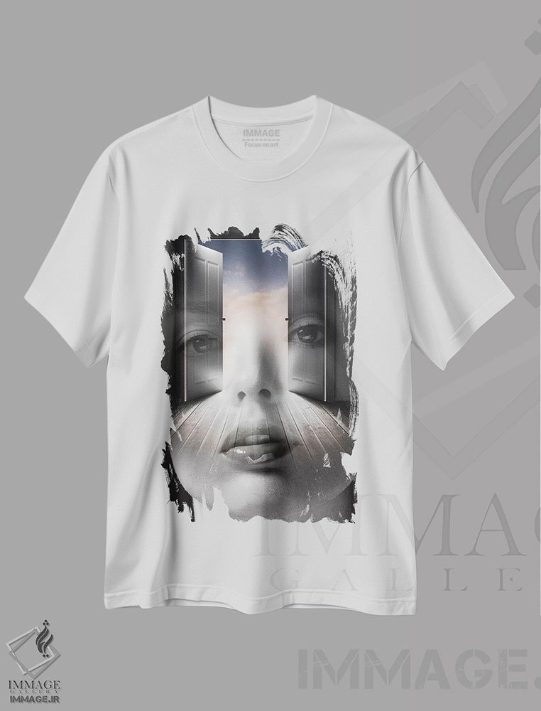 تیشرت طرح دار ذهنت را باز کن، عکاسی دو نوردهی اثر تاتیانا آم رِین | immage.ir
