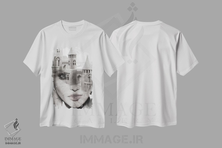 تیشرت طرح دار قلعه شنی، عکاسی دو نوردهی اثر تاتیانا آم رِین | immage.ir