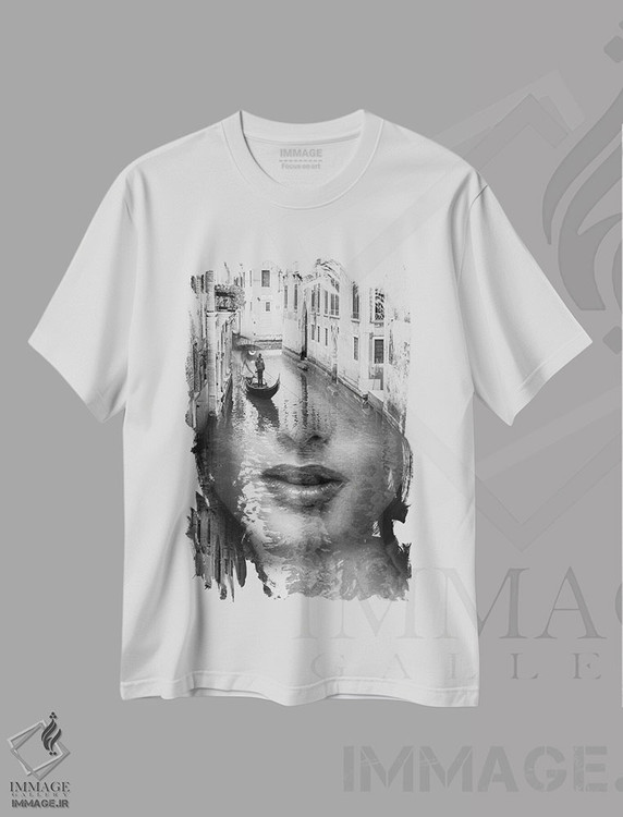 تیشرت طرح دار رویاهای ونیزی، عکاسی دو نوردهی اثر تاتیانا آم رِین | immage.ir