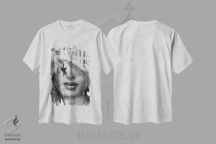 تیشرت طرح دار رویاهای ونیزی، عکاسی دو نوردهی اثر تاتیانا آم رِین | immage.ir