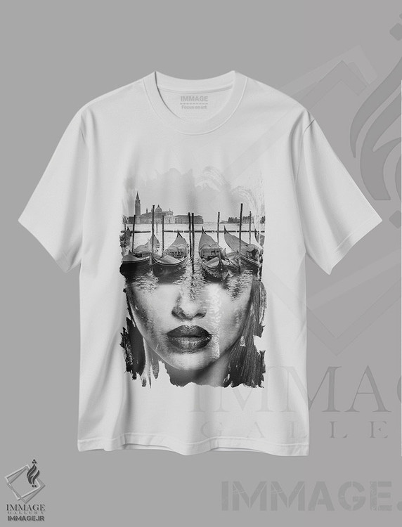 تیشرت طرح دار نقاب ونیزی، عکاسی دو نوردهی اثر تاتیانا آم رِین | immage.ir