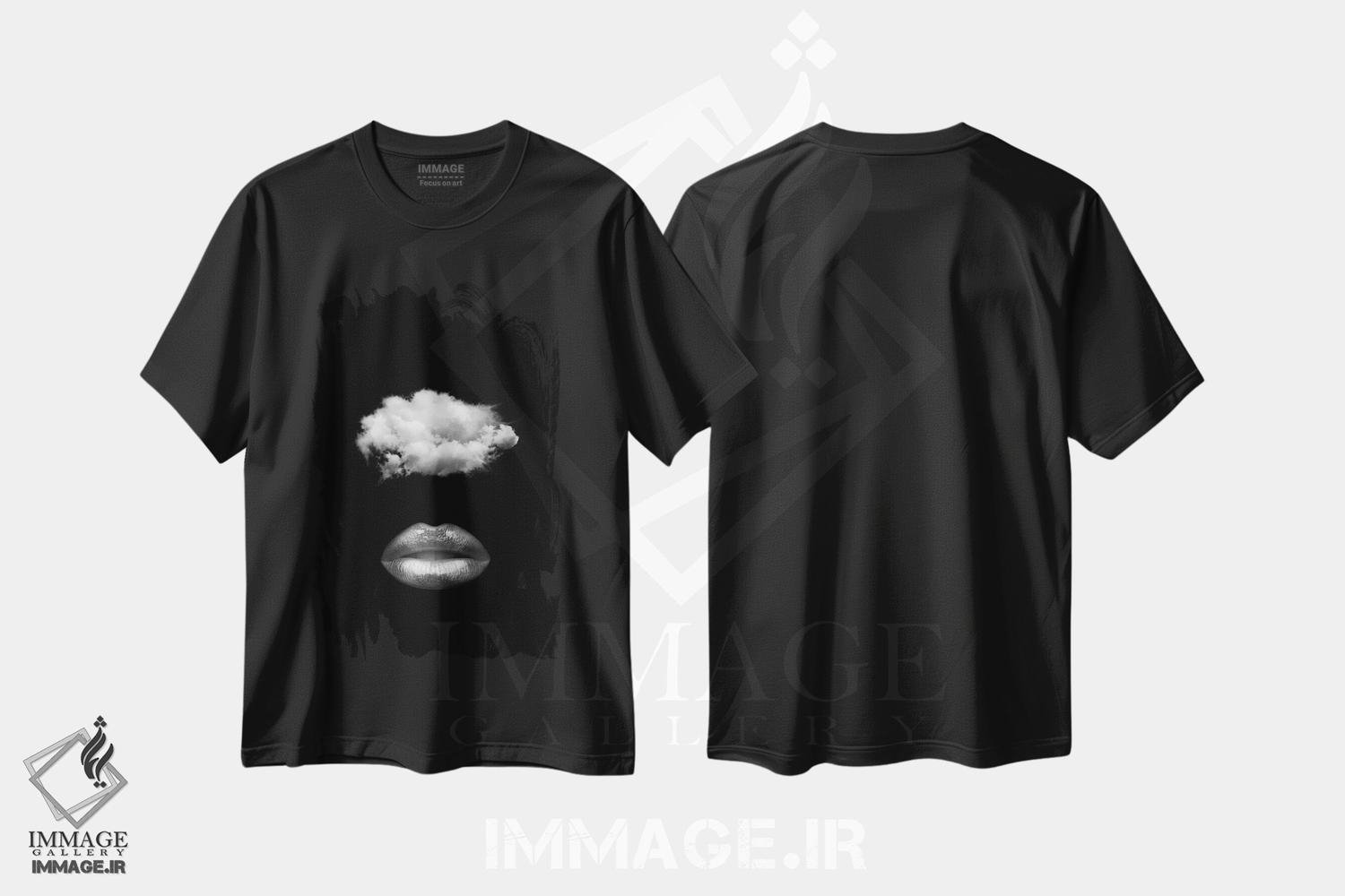 تیشرت طرح دار لب ها، عکاسی با رنگ های درخشان اثر تاتیانا آم رِین | فروشگاه ایماژ