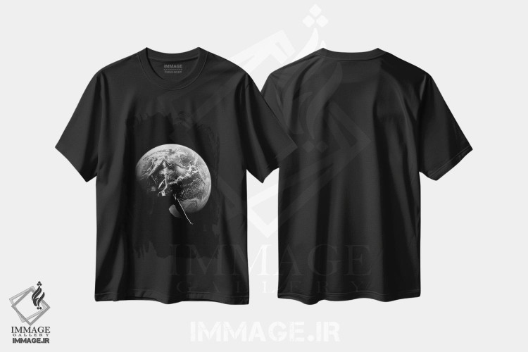 تیشرت طرح دار کیهانی I اثر تاتیانا آم رِین | فروشگاه ایماژ