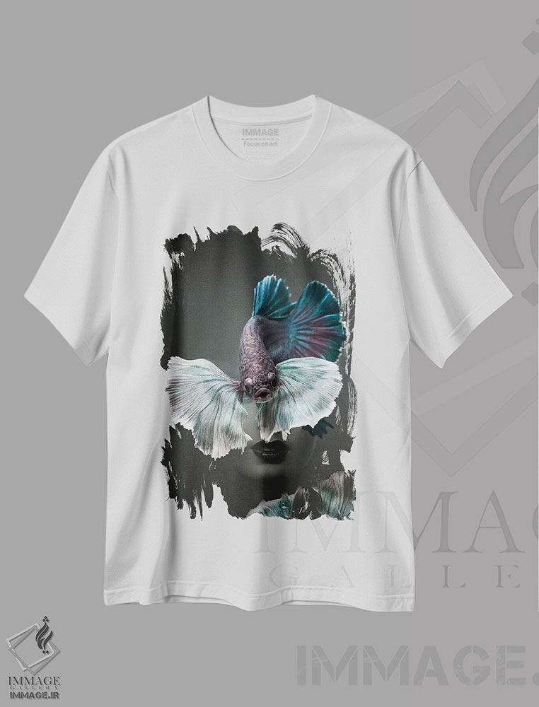 تیشرت طرح دار ماهیگیری III، عکاسی دو نوردهی اثر تاتیانا آم رِین | immage.ir