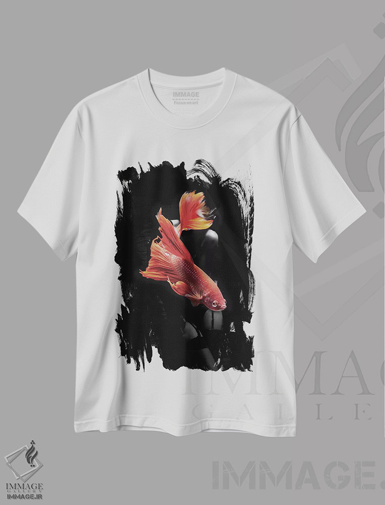 تیشرت طرح دار ماهیگیری VII، عکاسی دو نوردهی اثر تاتیانا آم رِین | immage.ir