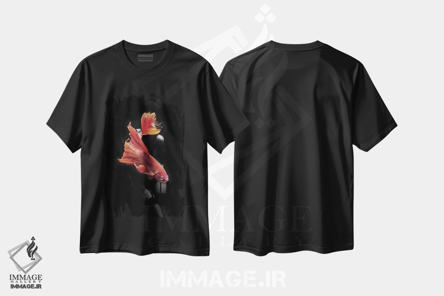 تیشرت طرح دار ماهیگیری VII، عکاسی دو نوردهی اثر تاتیانا آم رِین | فروشگاه ایماژ