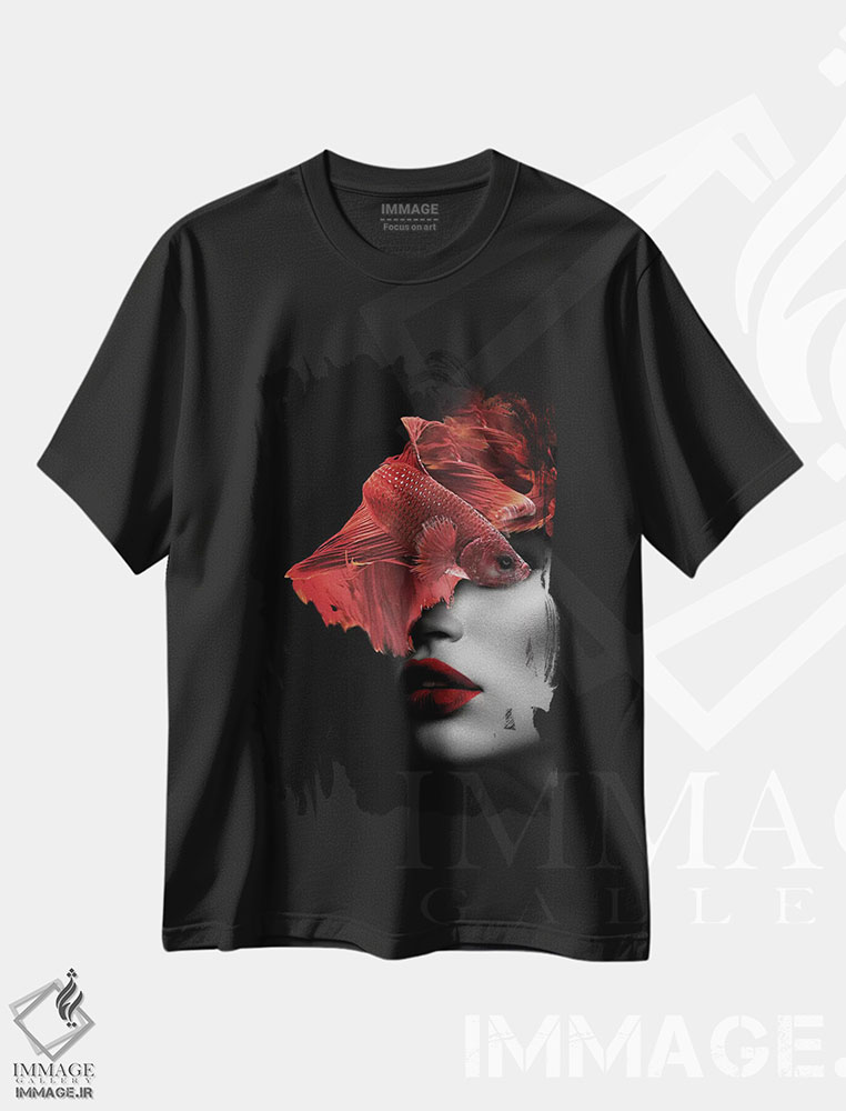 تیشرت طرح دار ماهیگیری VIII، عکاسی با رنگ های درخشان اثر تاتیانا آم رِین | فروشگاه ایماژ