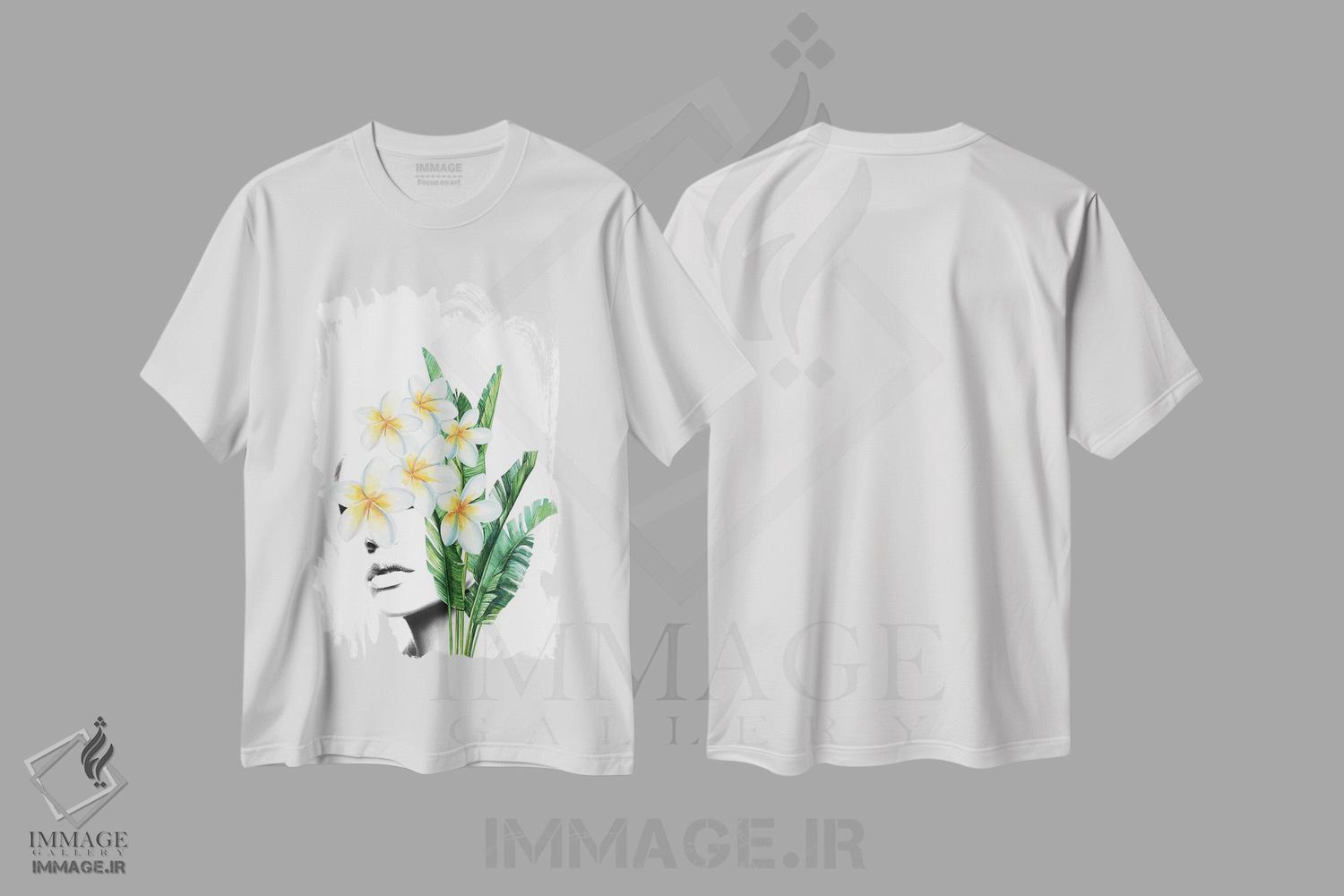 تیشرت طرح دار بانوی فرانجیپانی، مدیوم اثر تاتیانا آم رِین | immage.ir