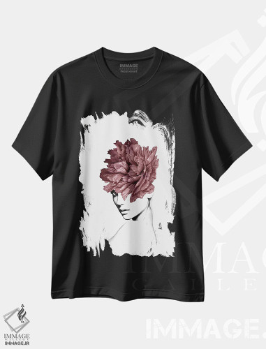 تیشرت طرح دار بانوی گل I، دکور معاصر اثر تاتیانا آم رِین | فروشگاه ایماژ