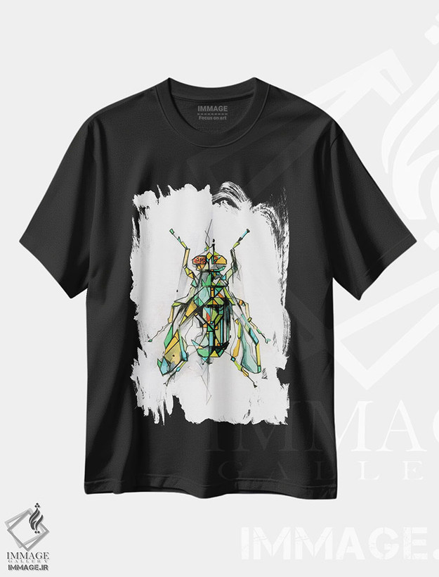 تیشرت طرح دار مگس، هنر دیجیتال اثر الکسیس مارکو | فروشگاه ایماژ