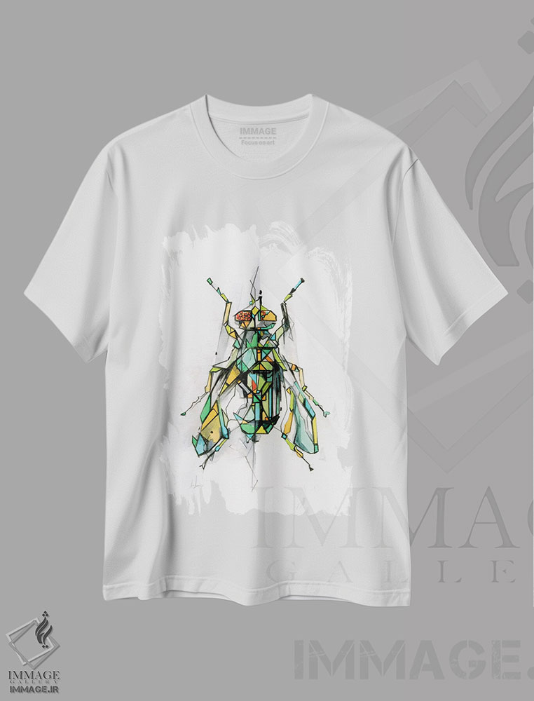 تیشرت طرح دار مگس، هنر دیجیتال اثر الکسیس مارکو | immage.ir