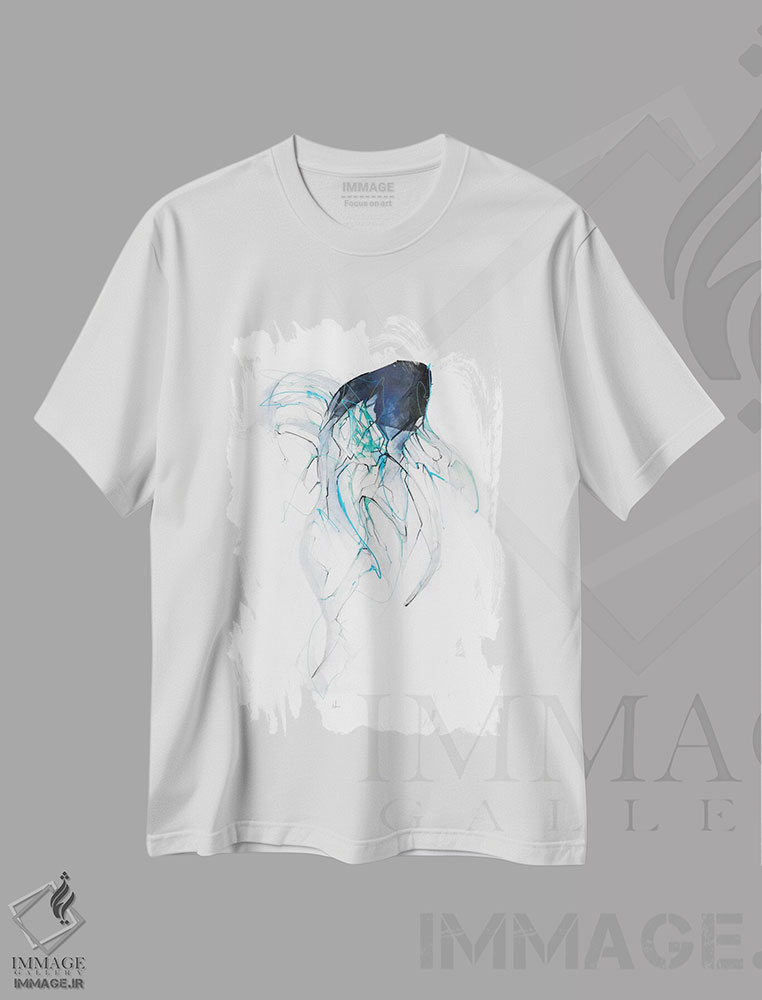 تیشرت طرح دار ماهی شبح، تزئینی اثر الکسیس مارکو | immage.ir