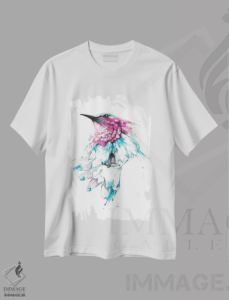 تیشرت طرح دار مرغ مگس خوار، هنر دیجیتال اثر الکسیس مارکو | immage.ir