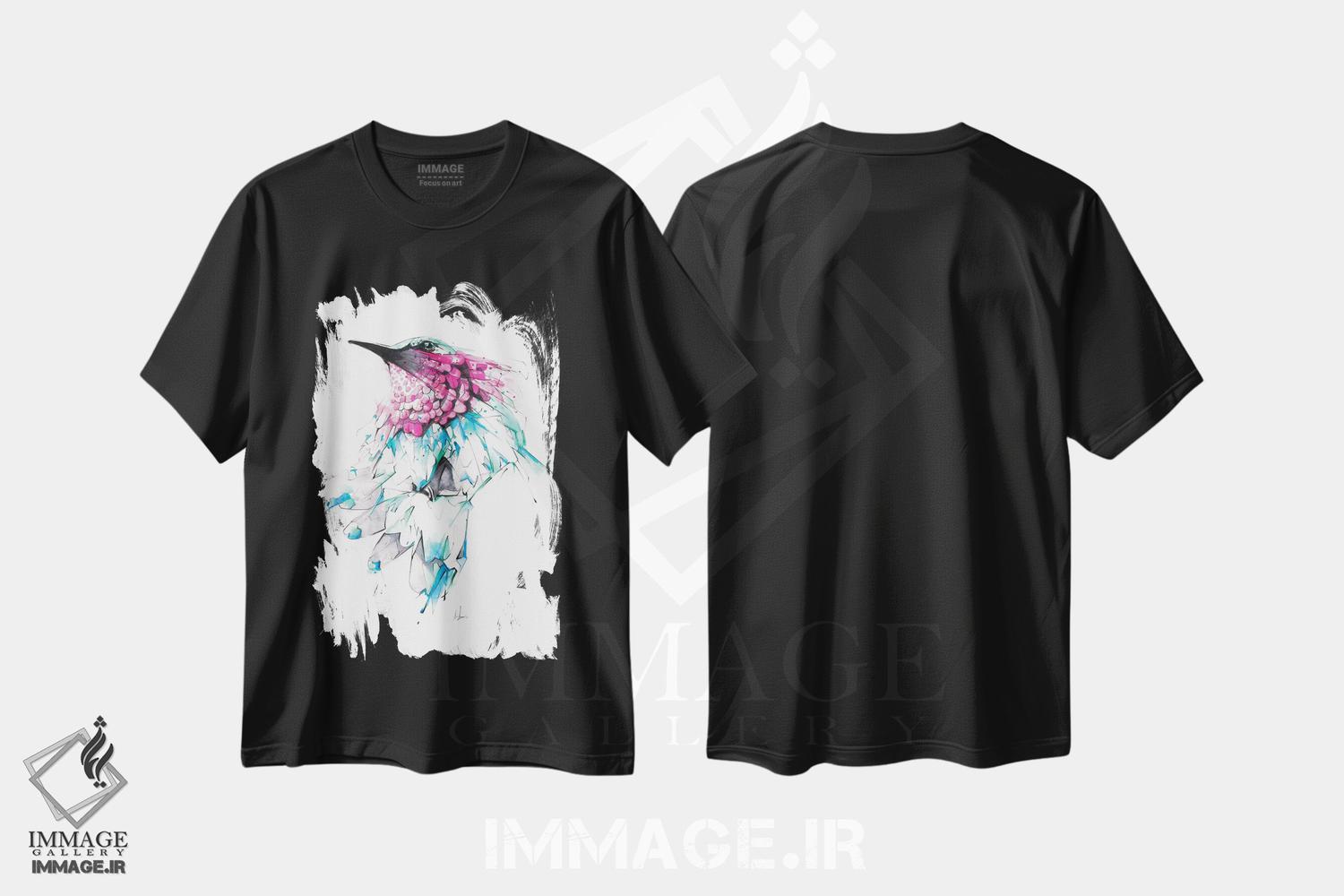 تیشرت طرح دار مرغ مگس خوار، هنر دیجیتال اثر الکسیس مارکو | فروشگاه ایماژ