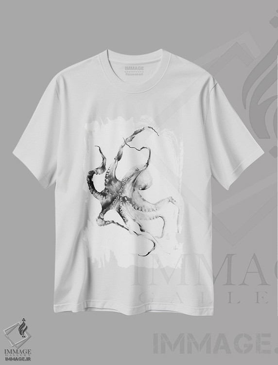 تیشرت طرح دار هشت پا، هنر دیجیتال اثر الکسیس مارکو | immage.ir
