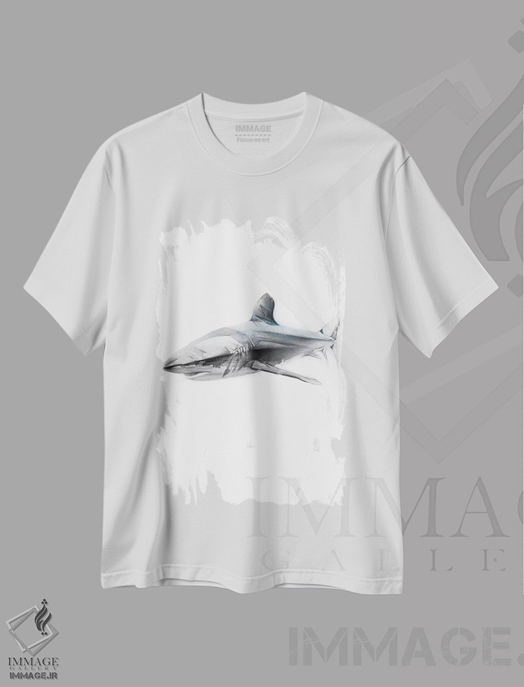 تیشرت طرح دار کوسه I، تزئینی اثر الکسیس مارکو | immage.ir