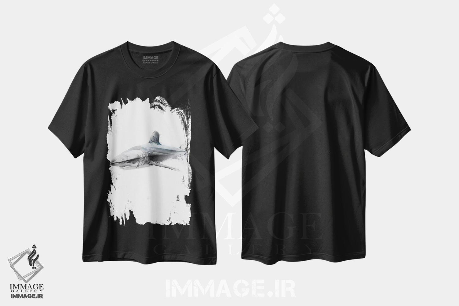 تیشرت طرح دار کوسه I، تزئینی اثر الکسیس مارکو | فروشگاه ایماژ