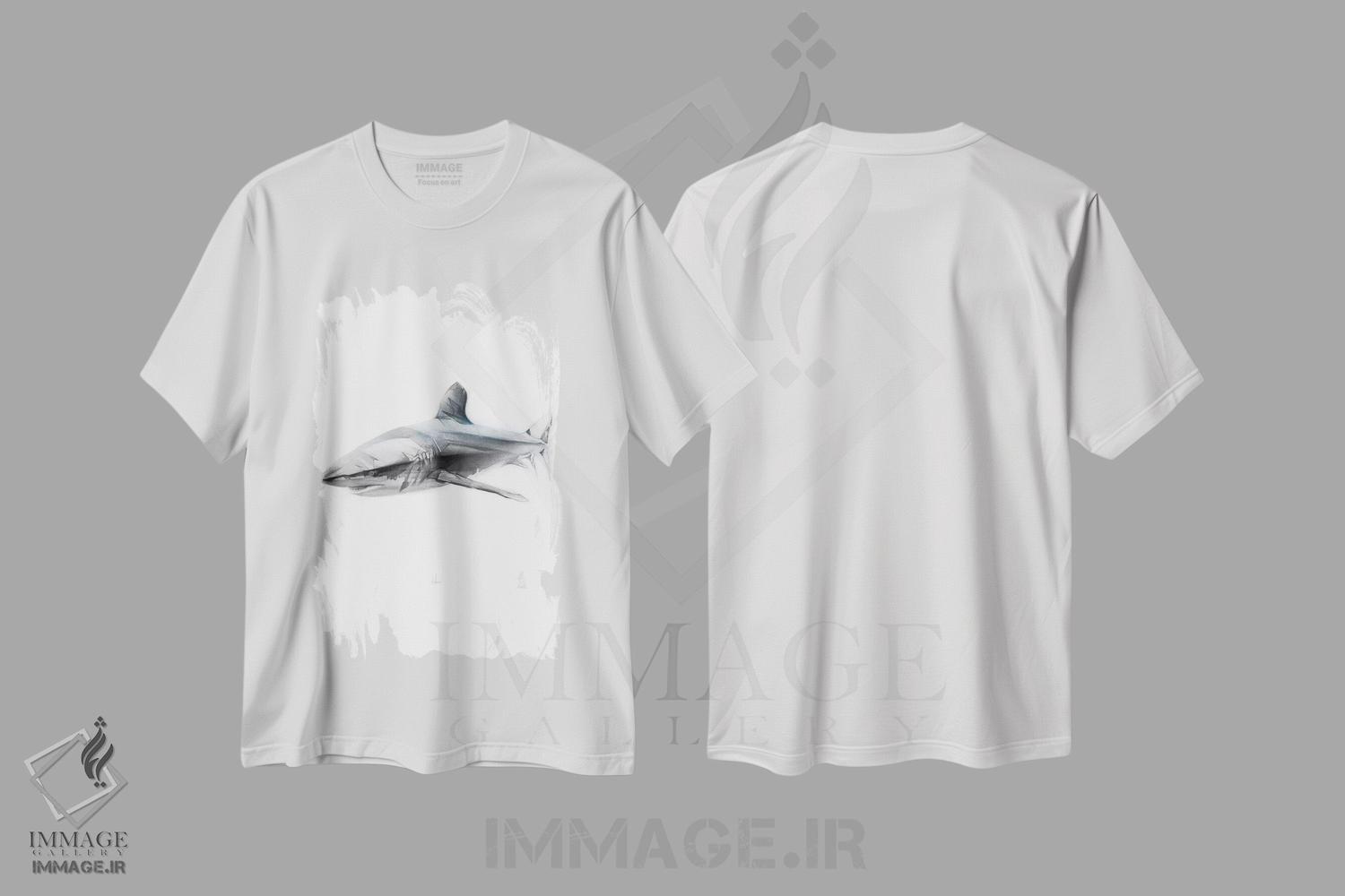 تیشرت طرح دار کوسه I، تزئینی اثر الکسیس مارکو | immage.ir