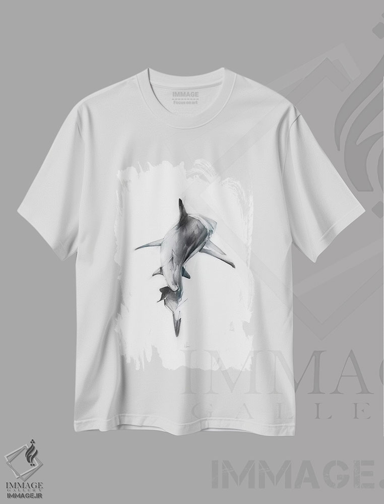 تیشرت طرح دار کوسه III، تزئینی اثر الکسیس مارکو | immage.ir