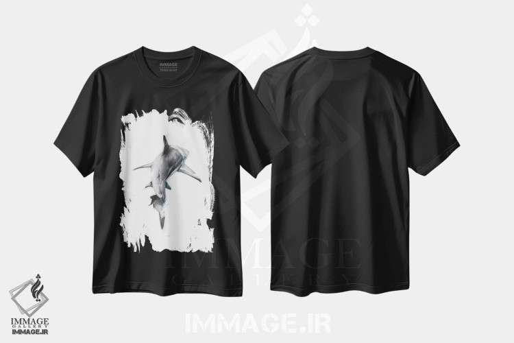 تیشرت طرح دار کوسه III، تزئینی اثر الکسیس مارکو | فروشگاه ایماژ