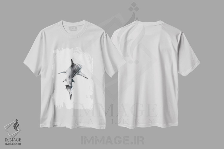 تیشرت طرح دار کوسه III، تزئینی اثر الکسیس مارکو | immage.ir