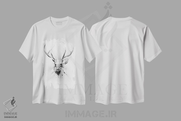 تیشرت طرح دار گوزن نر، هنر دیجیتال اثر الکسیس مارکو | immage.ir