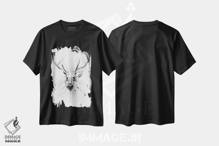 تیشرت طرح دار گوزن نر، هنر دیجیتال اثر الکسیس مارکو | فروشگاه ایماژ