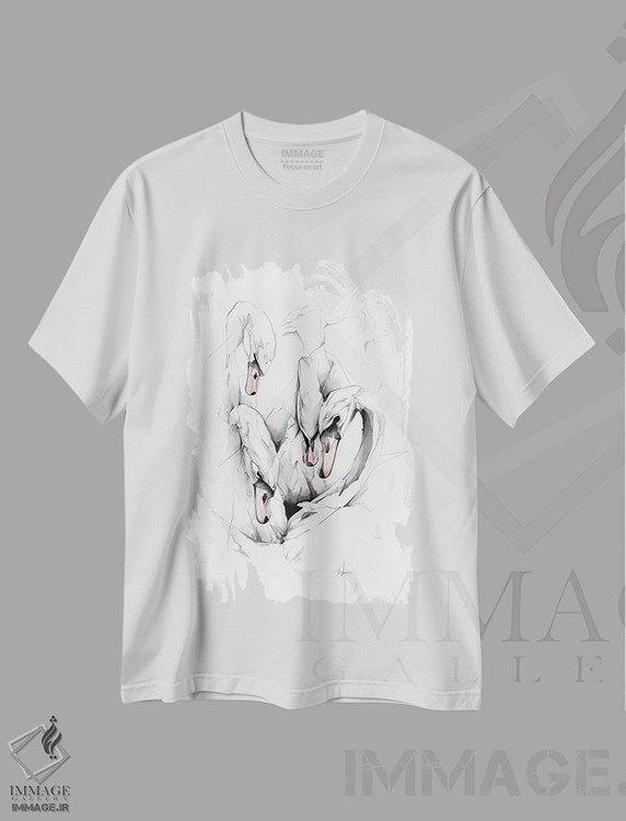 تیشرت طرح دار قوها، هنر دیجیتال اثر الکسیس مارکو | immage.ir