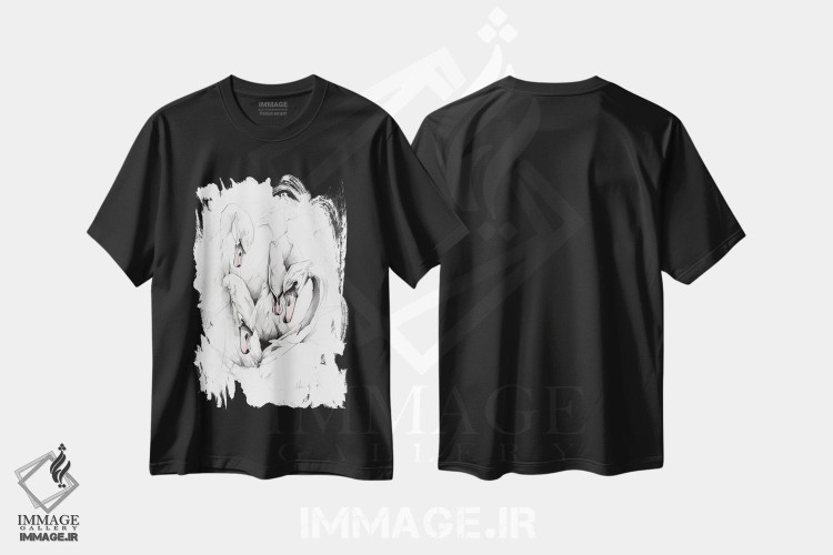 تیشرت طرح دار قوها، هنر دیجیتال اثر الکسیس مارکو | فروشگاه ایماژ