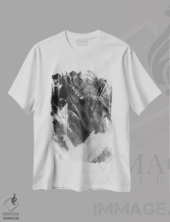 تیشرت طرح دار بلور سیاه، آبستره اثر الکسیس مارکو | immage.ir